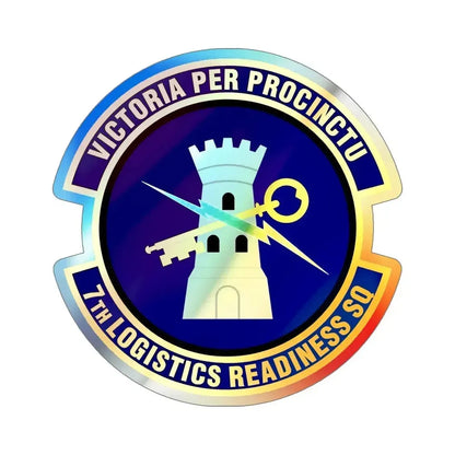 7th Logistics Readiness Squadron (U.S. Air Force) Holographic STICKER Die-Cut Vinyl Decal 6 Inch Holographic - The Sticker Space
