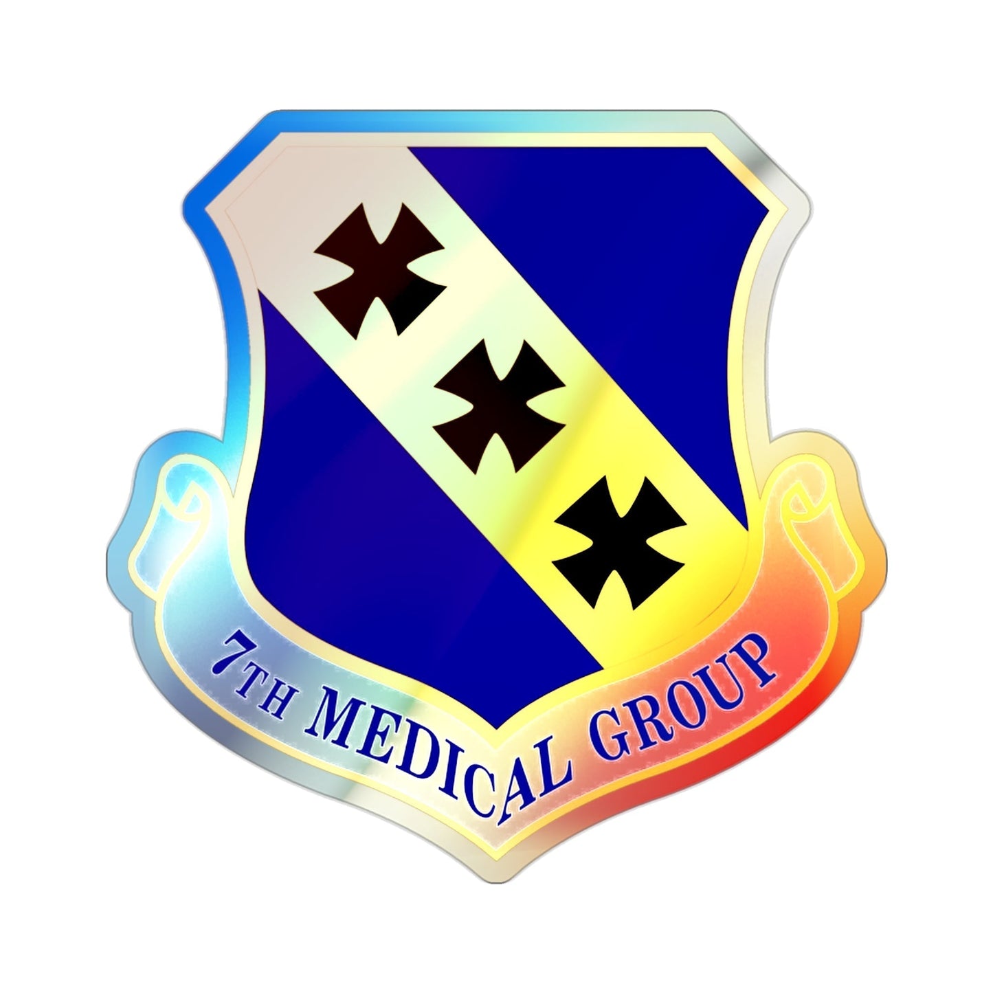 7th Medical Group (U.S. Air Force) Holographic STICKER Die-Cut Vinyl Decal-2 Inch-The Sticker Space