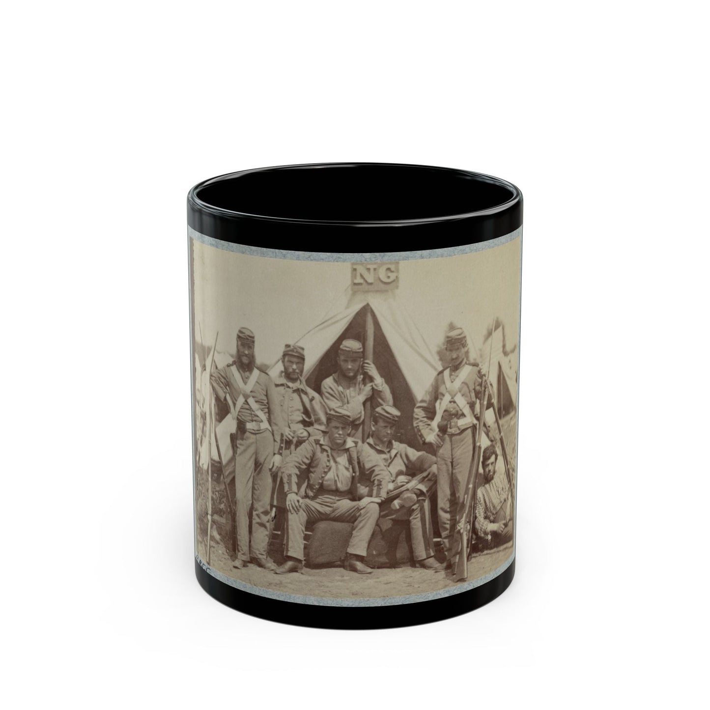 7th N.Y. State Militia, Camp Cameron, D.C., 1861 005 (U.S. Civil War) Black Coffee Mug