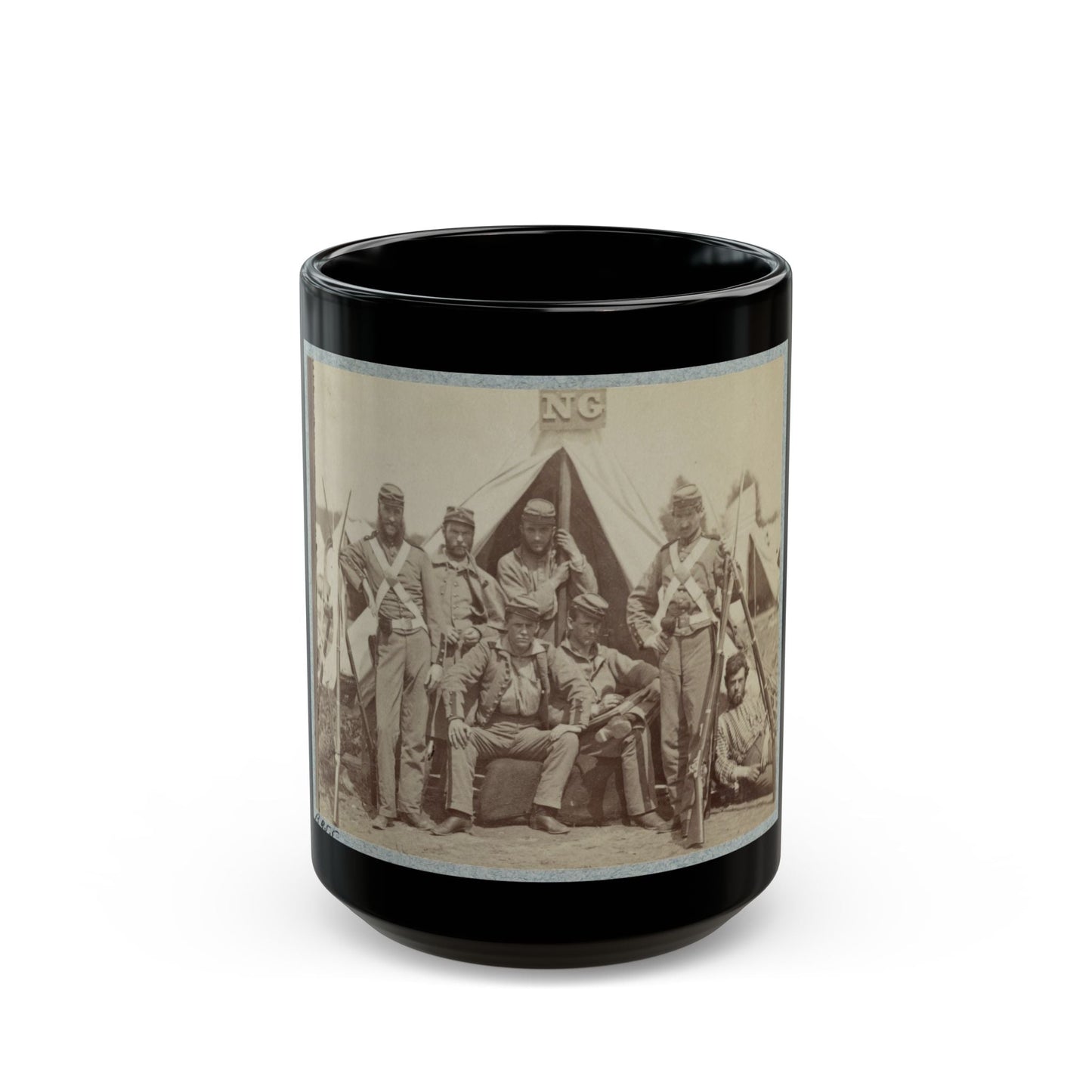 7th N.Y. State Militia, Camp Cameron, D.C., 1861 005 (U.S. Civil War) Black Coffee Mug