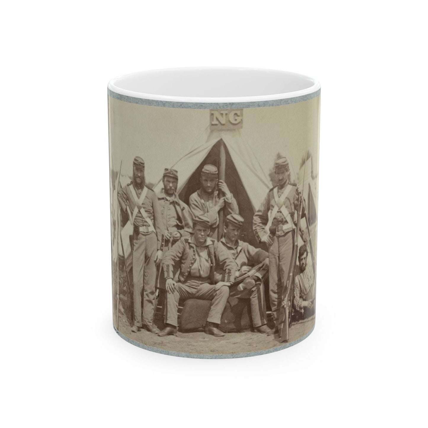 7th N.Y. State Militia, Camp Cameron, D.C., 1861 005 (U.S. Civil War) White Coffee Mug