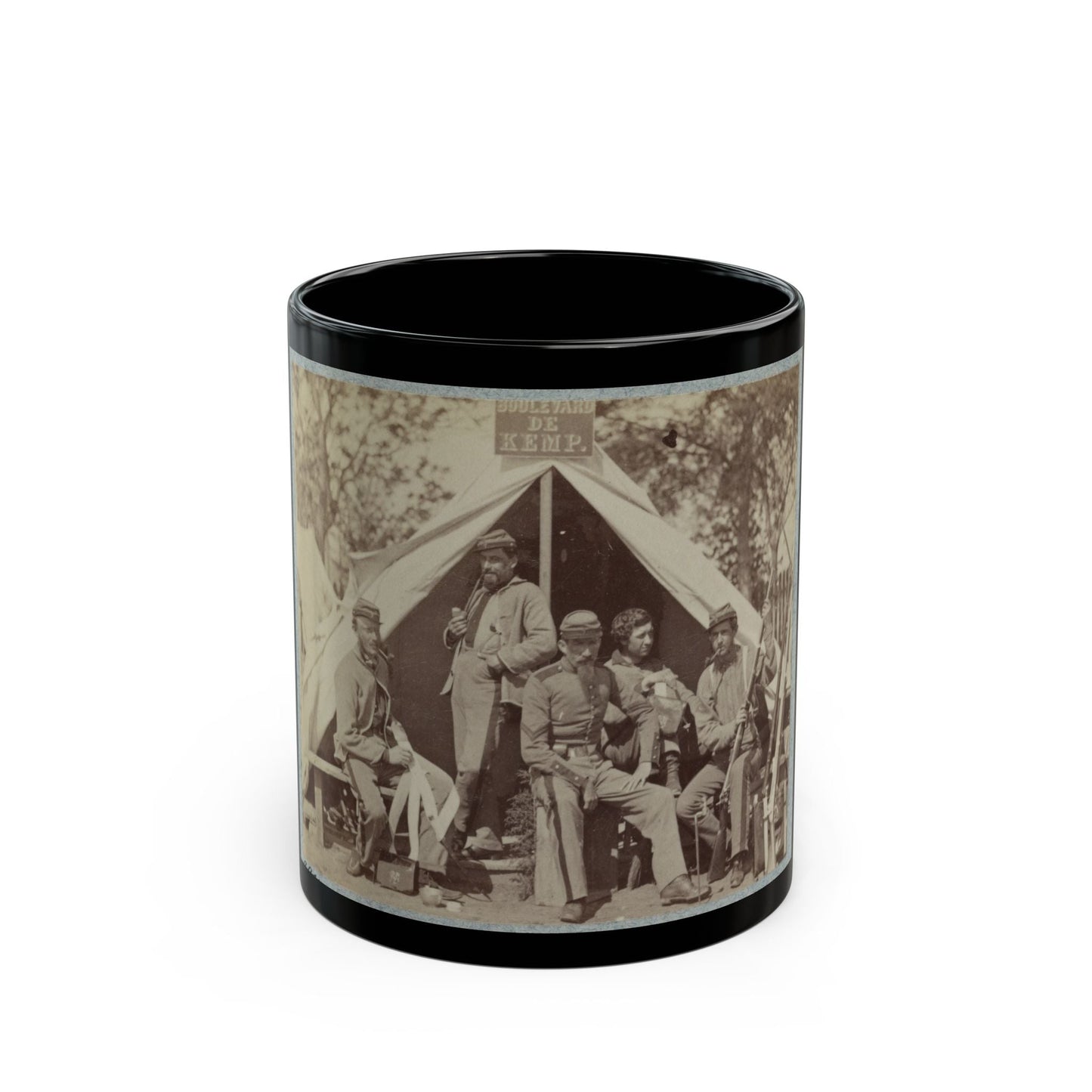 7th N.Y. State Militia, Camp Cameron, D.C., 1861 (U.S. Civil War) Black Coffee Mug