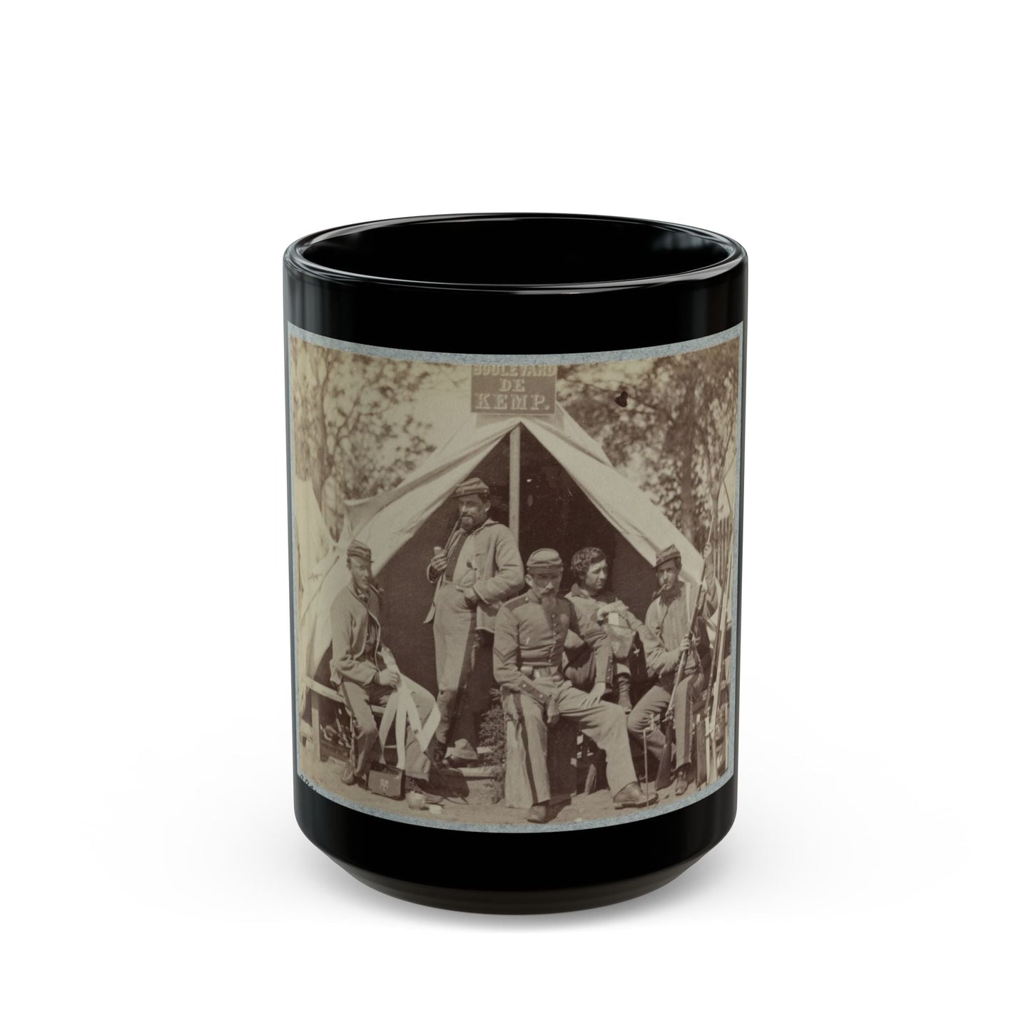 7th N.Y. State Militia, Camp Cameron, D.C., 1861 (U.S. Civil War) Black Coffee Mug