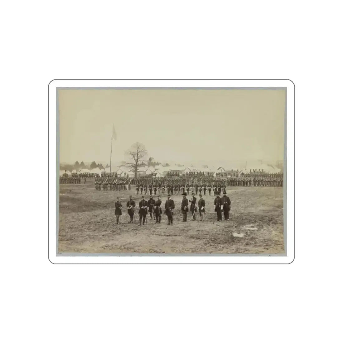 7th New York Cavalry-- Gen. I. N. Palmer & Staff In Foreground-- Camp Near Washington, D. C. (U.S. Civil War) STICKER Vinyl Die-Cut Decal - The Sticker Space