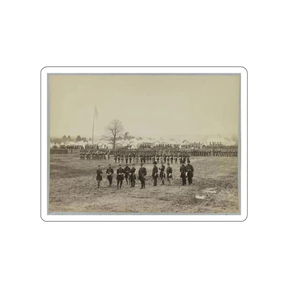 7th New York Cavalry-- Gen. I. N. Palmer & Staff In Foreground-- Camp Near Washington, D. C. (U.S. Civil War) STICKER Vinyl Die-Cut Decal - The Sticker Space