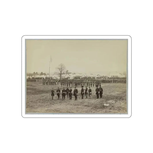7th New York Cavalry-- Gen. I. N. Palmer & Staff In Foreground-- Camp Near Washington, D. C. (U.S. Civil War) STICKER Vinyl Die-Cut Decal White Die-Cut 2 Inch - The Sticker Space