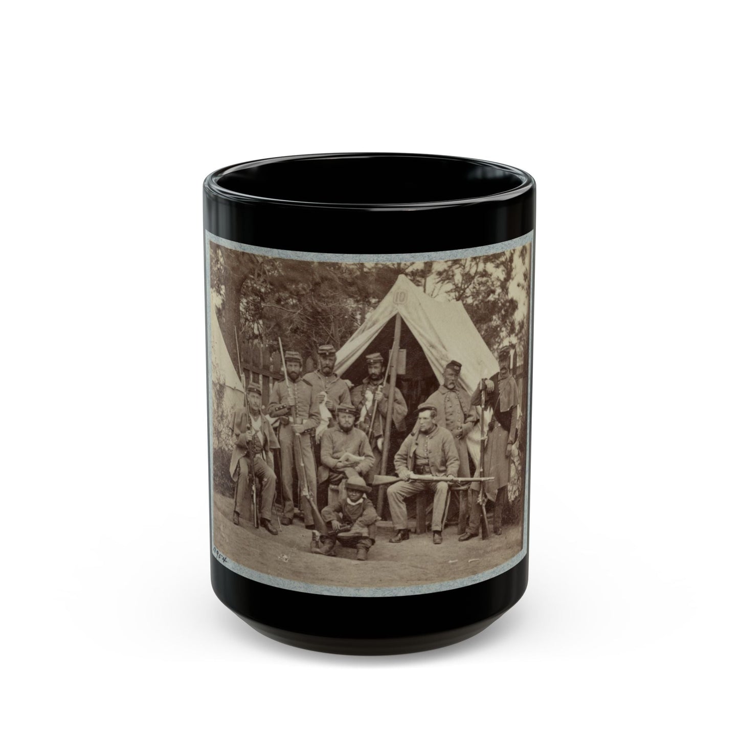 7th New York State Militia, Camp Cameron, D.C., 1861 001(2) (U.S. Civil War) Black Coffee Mug