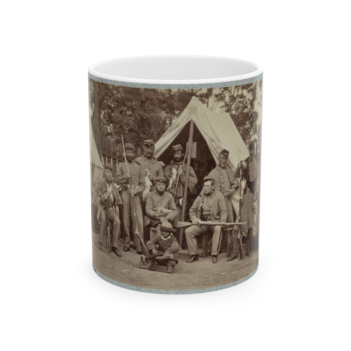 7th New York State Militia, Camp Cameron, D.C., 1861 001(2) (U.S. Civil War) White Coffee Mug