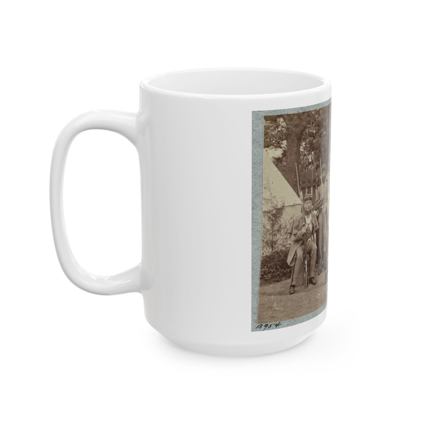 7th New York State Militia, Camp Cameron, D.C., 1861 001(2) (U.S. Civil War) White Coffee Mug