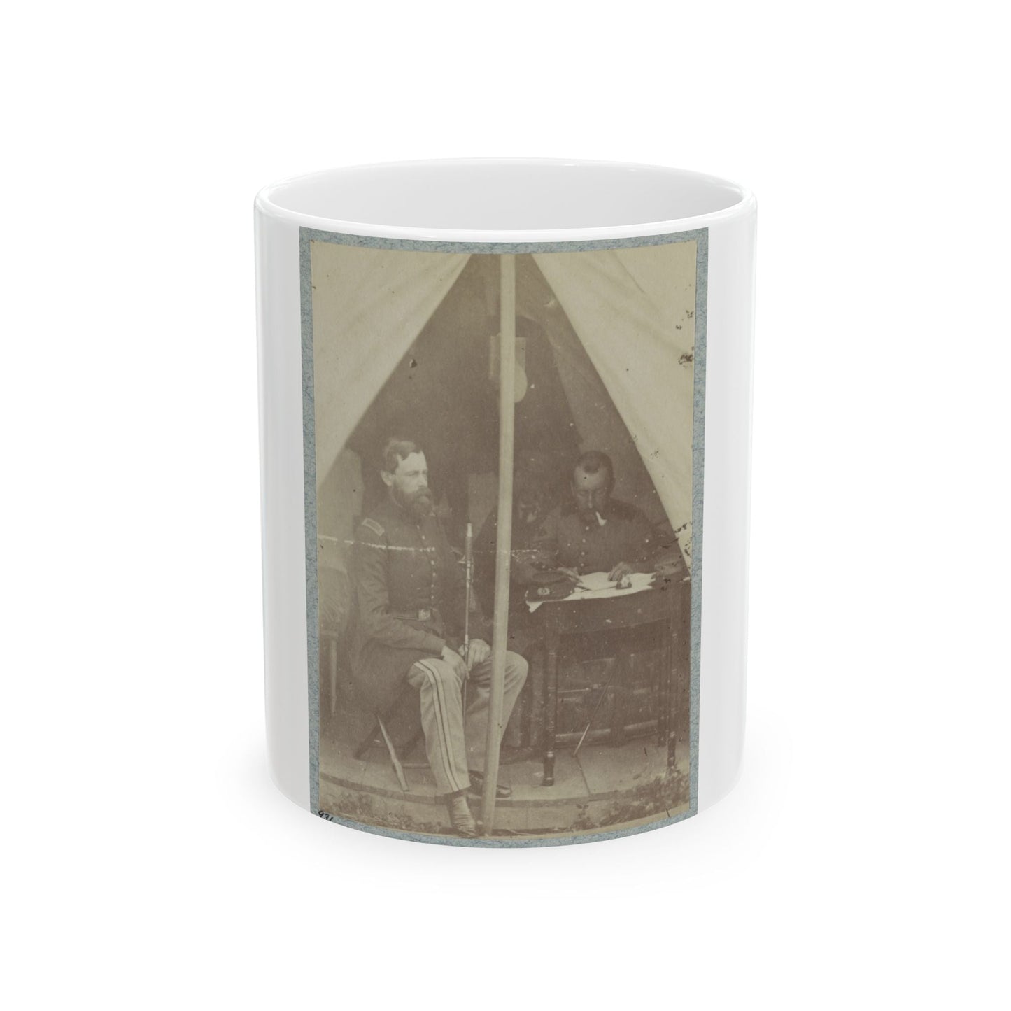 7th New York State Militia, Camp Cameron, D.C., 1861 002 (U.S. Civil War) White Coffee Mug