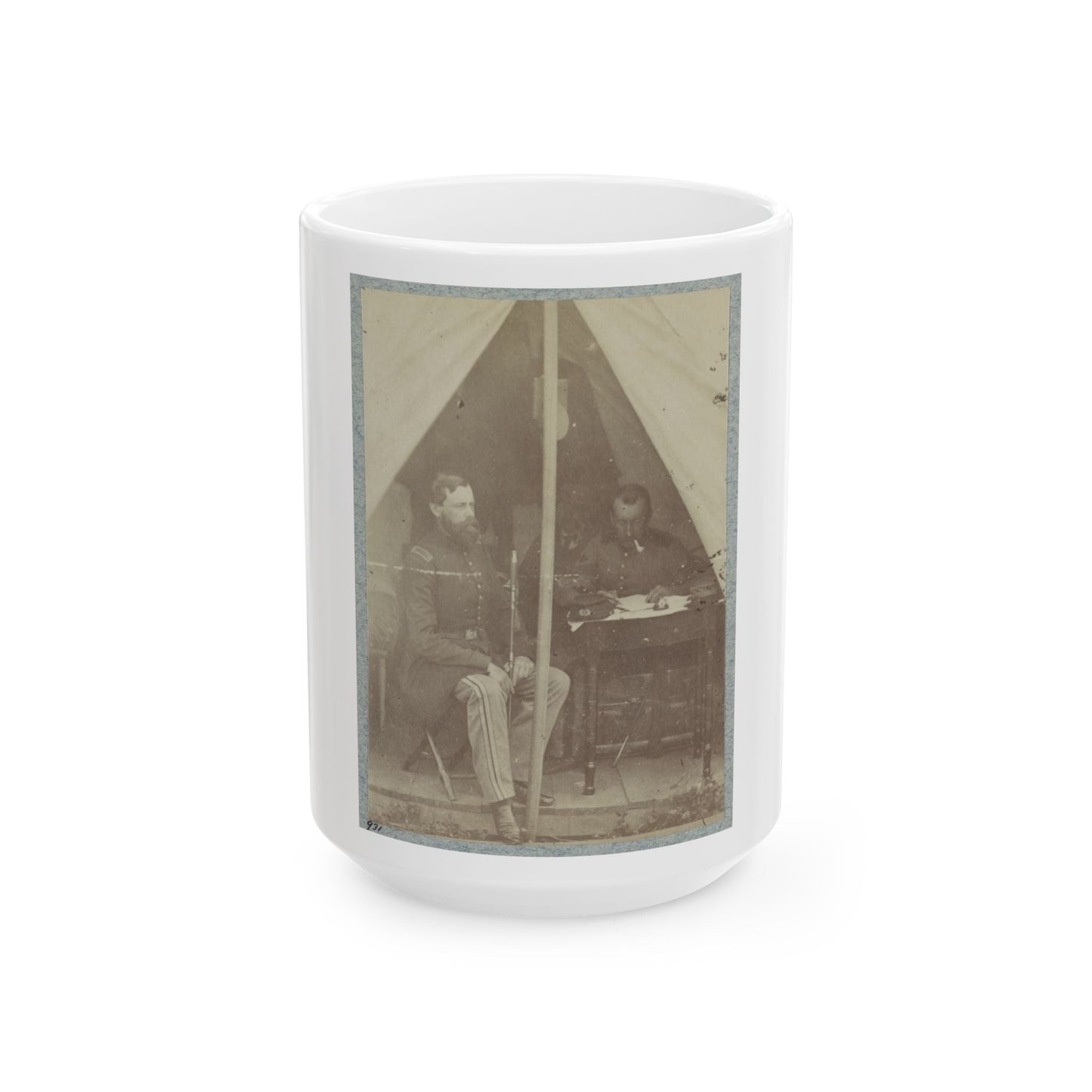 7th New York State Militia, Camp Cameron, D.C., 1861 002 (U.S. Civil War) White Coffee Mug