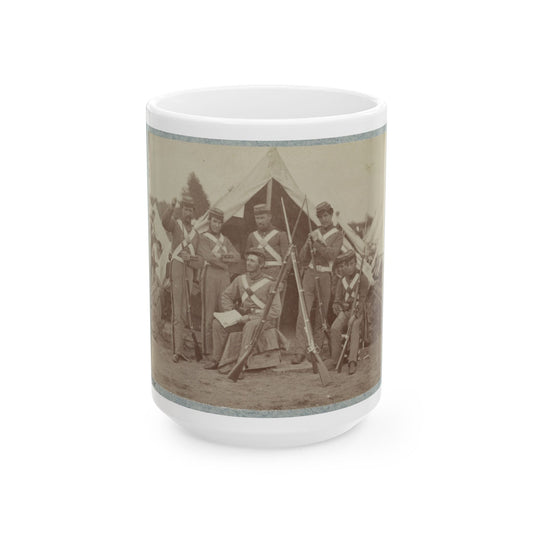 7th New York State Militia, Camp Cameron, D.C., 1861 004 (U.S. Civil War) White Coffee Mug