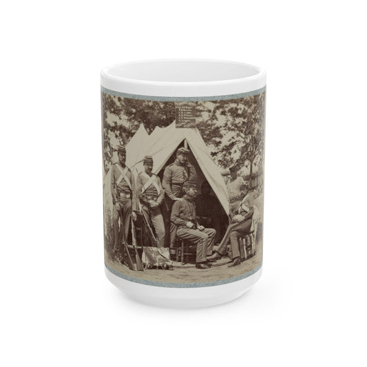 7th New York State Militia, Camp Cameron, D.C., 1861 005 (U.S. Civil War) White Coffee Mug