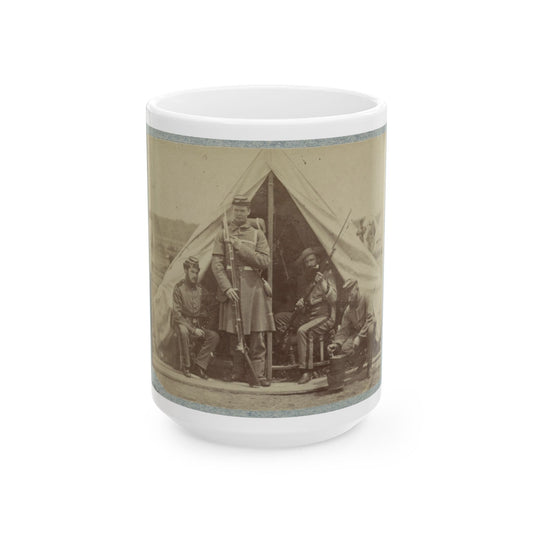 7th New York State Militia, Camp Cameron, D.C., 1861 006 (U.S. Civil War) White Coffee Mug