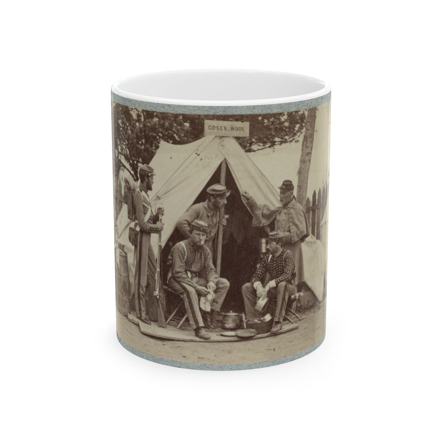 7th New York State Militia, Camp Cameron, D.C., 1861 007 (U.S. Civil War) White Coffee Mug