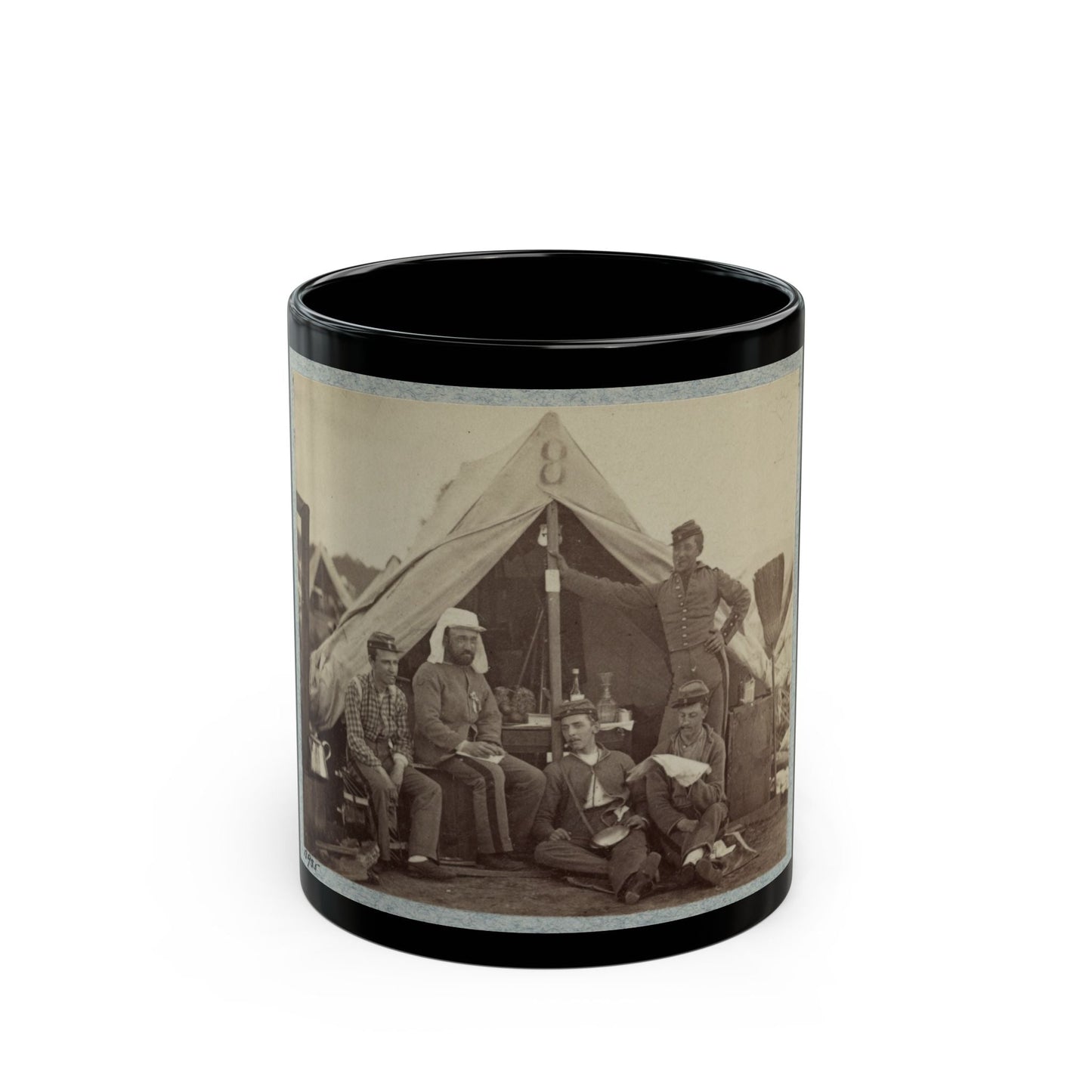 7th New York State Militia, Camp Cameron, D.C., 1861 008 (U.S. Civil War) Black Coffee Mug