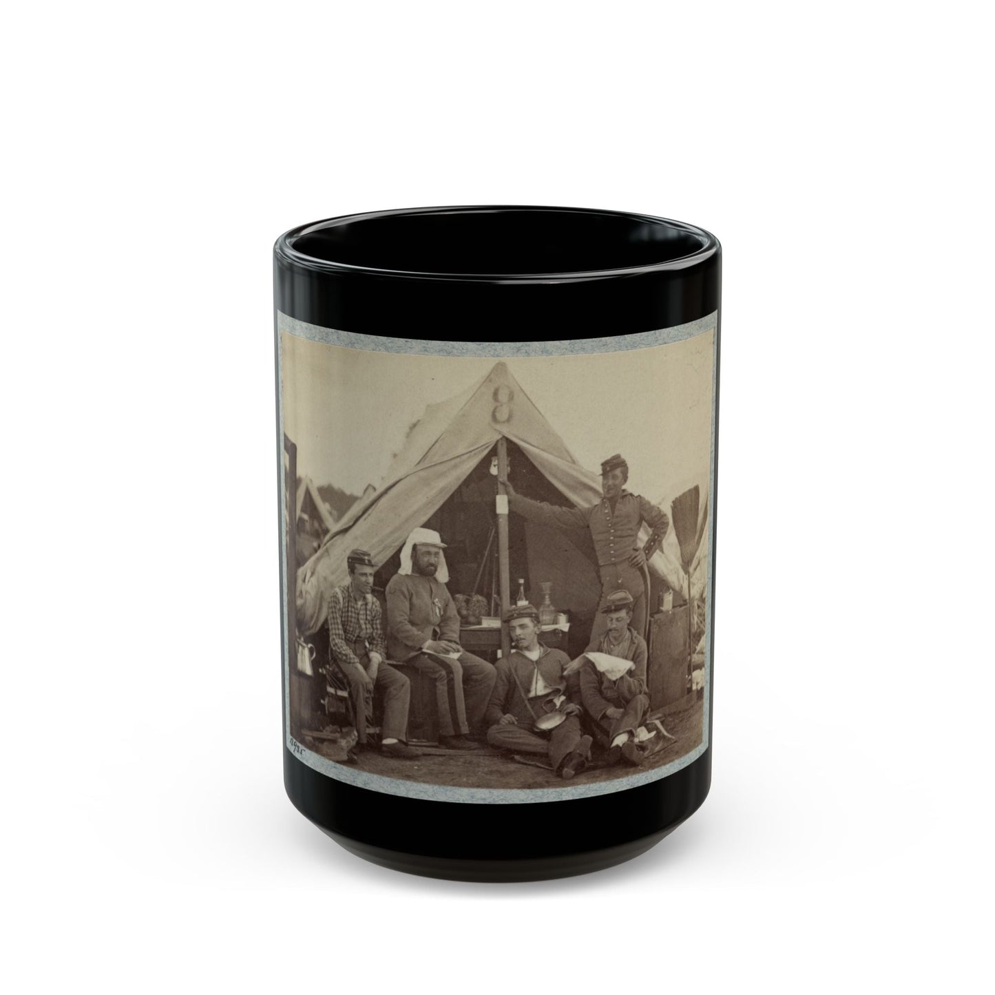 7th New York State Militia, Camp Cameron, D.C., 1861 008 (U.S. Civil War) Black Coffee Mug