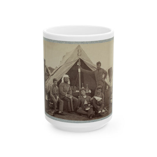 7th New York State Militia, Camp Cameron, D.C., 1861 008 (U.S. Civil War) White Coffee Mug