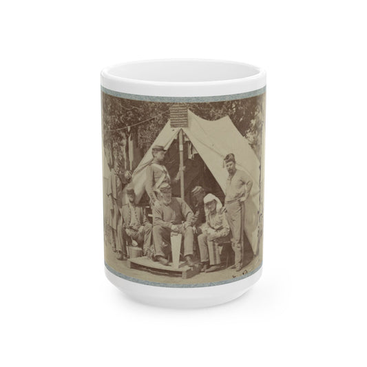 7th New York State Militia, Camp Cameron, D.C., 1861 011 (U.S. Civil War) White Coffee Mug