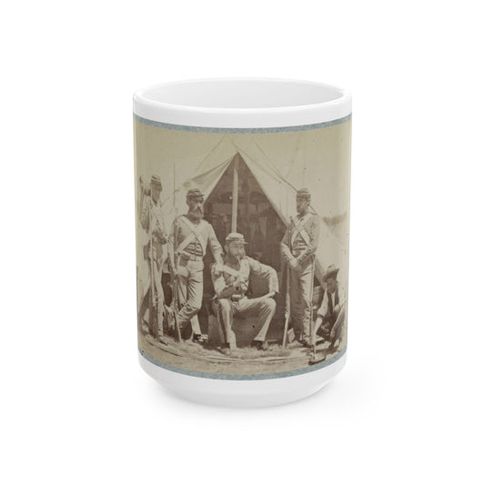 7th New York State Militia, Camp Cameron, D.C., 1861 018 (U.S. Civil War) White Coffee Mug