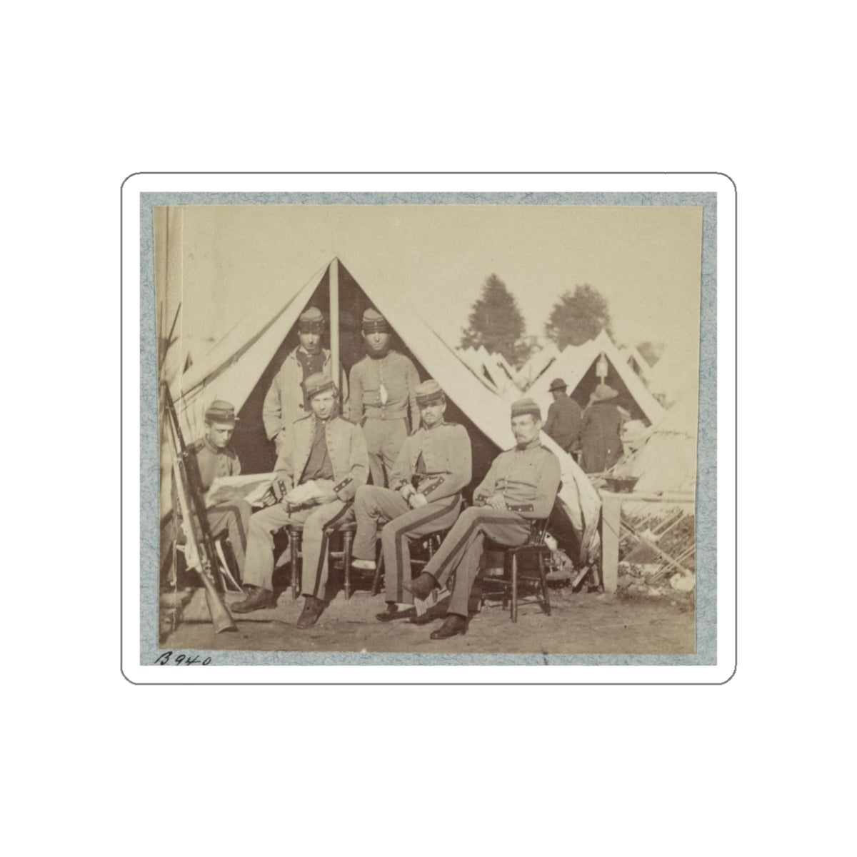 7th New York State Militia, Camp Cameron, D.C., 1861 020 (U.S. Civil War) STICKER Vinyl Die-Cut Decal-White-The Sticker Space