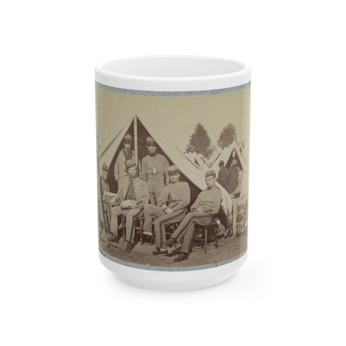 7th New York State Militia, Camp Cameron, D.C., 1861 020 (U.S. Civil War) White Coffee Mug