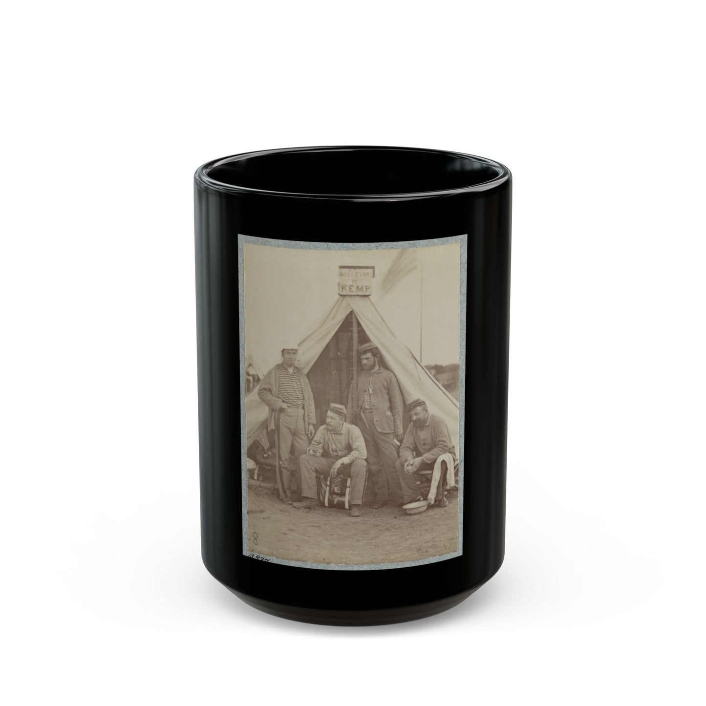 7th New York State Militia, Camp Cameron, D.C., 1861 021 (U.S. Civil War) Black Coffee Mug