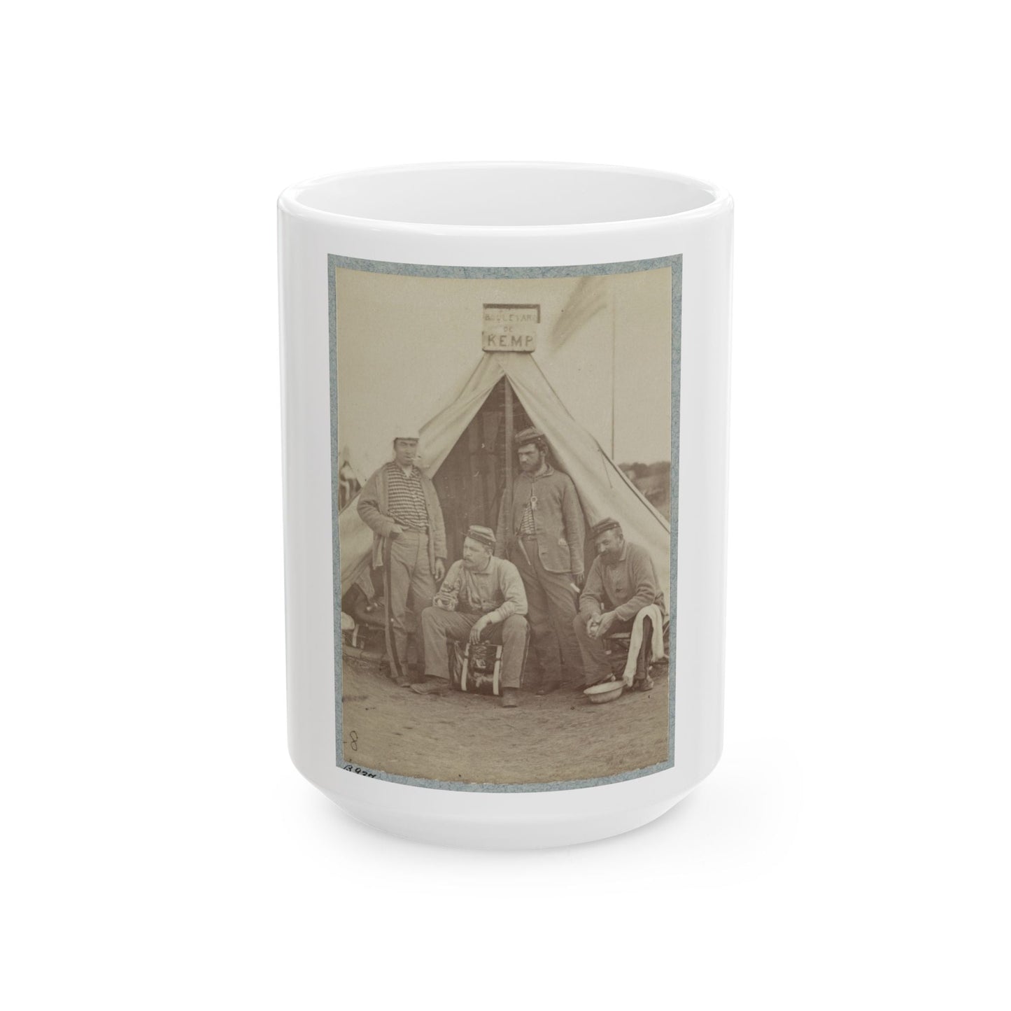 7th New York State Militia, Camp Cameron, D.C., 1861 021 (U.S. Civil War) White Coffee Mug