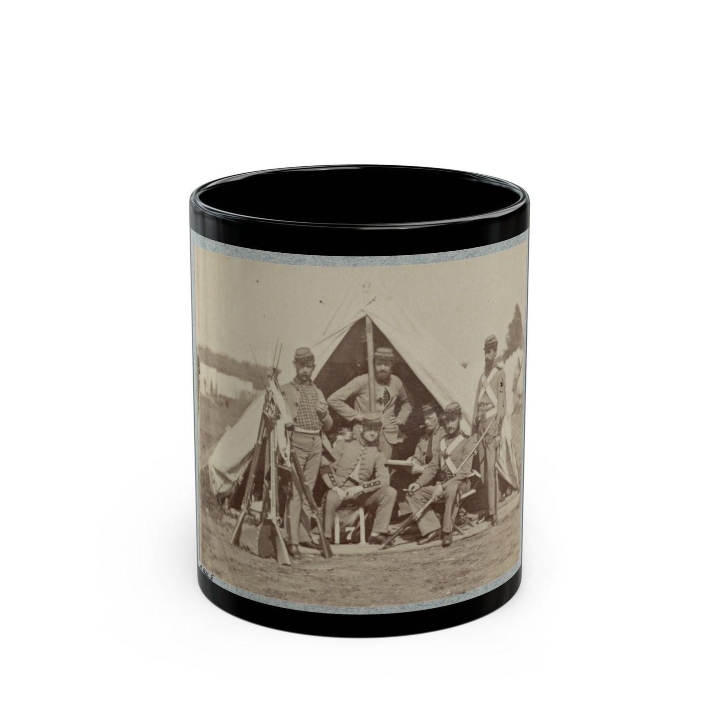 7th New York State Militia, Camp Cameron, D.C., 1861 022 (U.S. Civil War) Black Coffee Mug