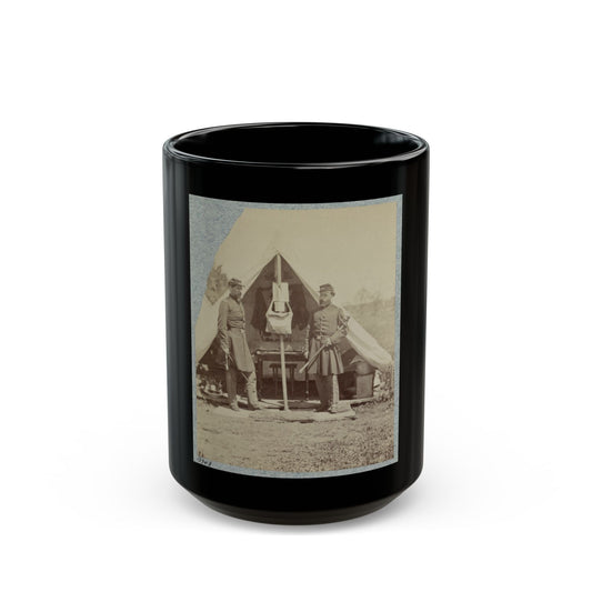 7th New York State Militia, Camp Cameron, D.C., 1861 024 (U.S. Civil War) Black Coffee Mug-15oz-The Sticker Space