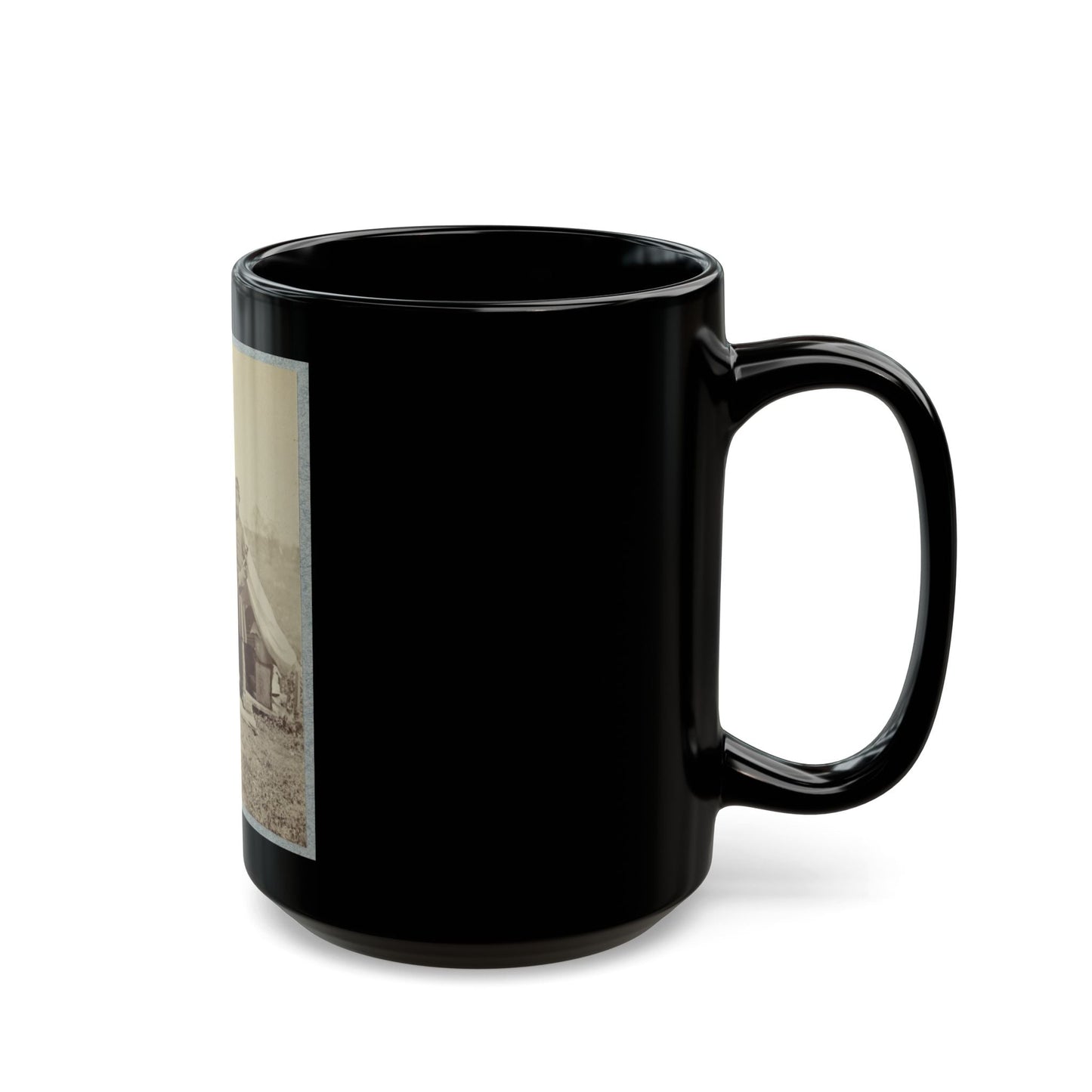 7th New York State Militia, Camp Cameron, D.C., 1861 024 (U.S. Civil War) Black Coffee Mug-The Sticker Space