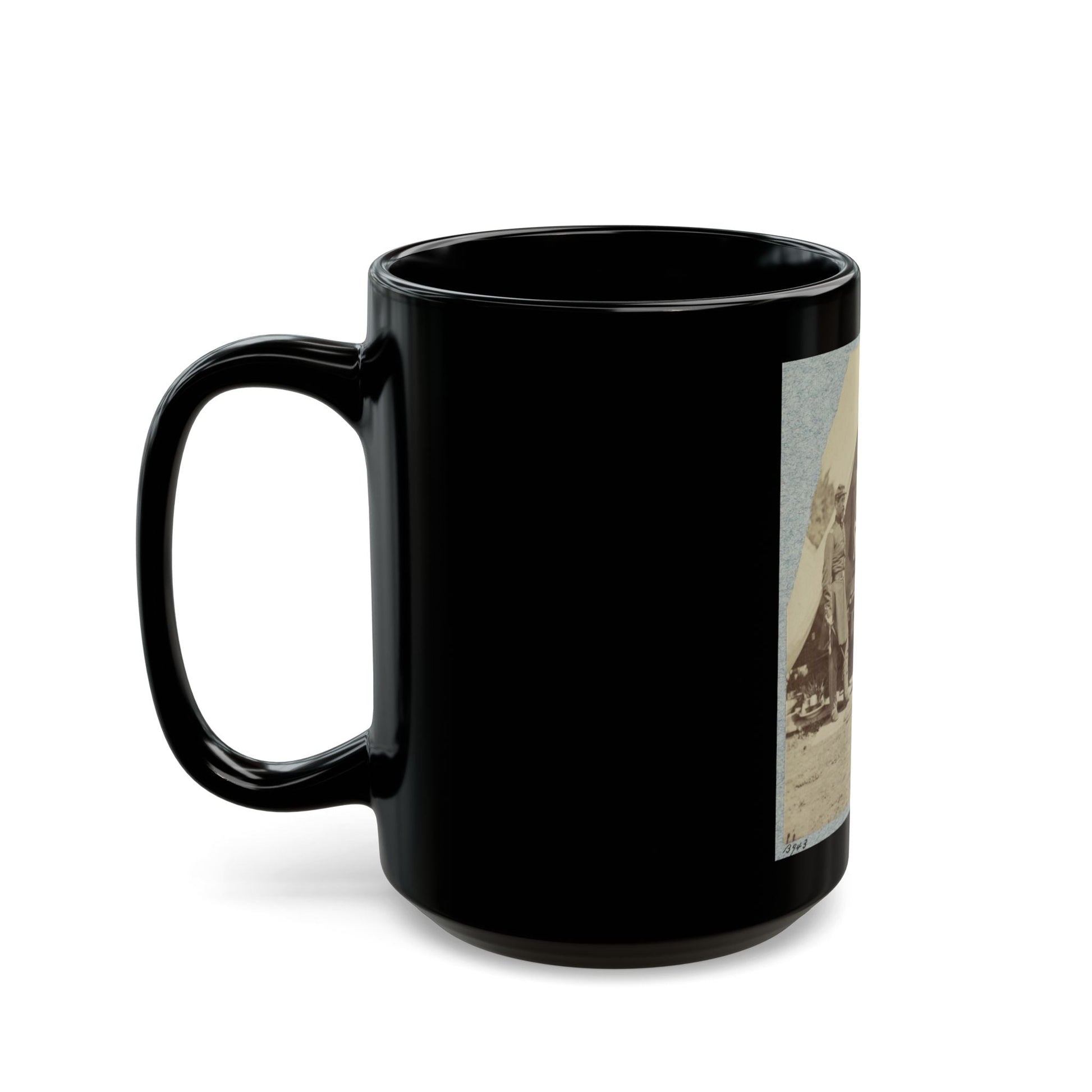 7th New York State Militia, Camp Cameron, D.C., 1861 024 (U.S. Civil War) Black Coffee Mug-The Sticker Space