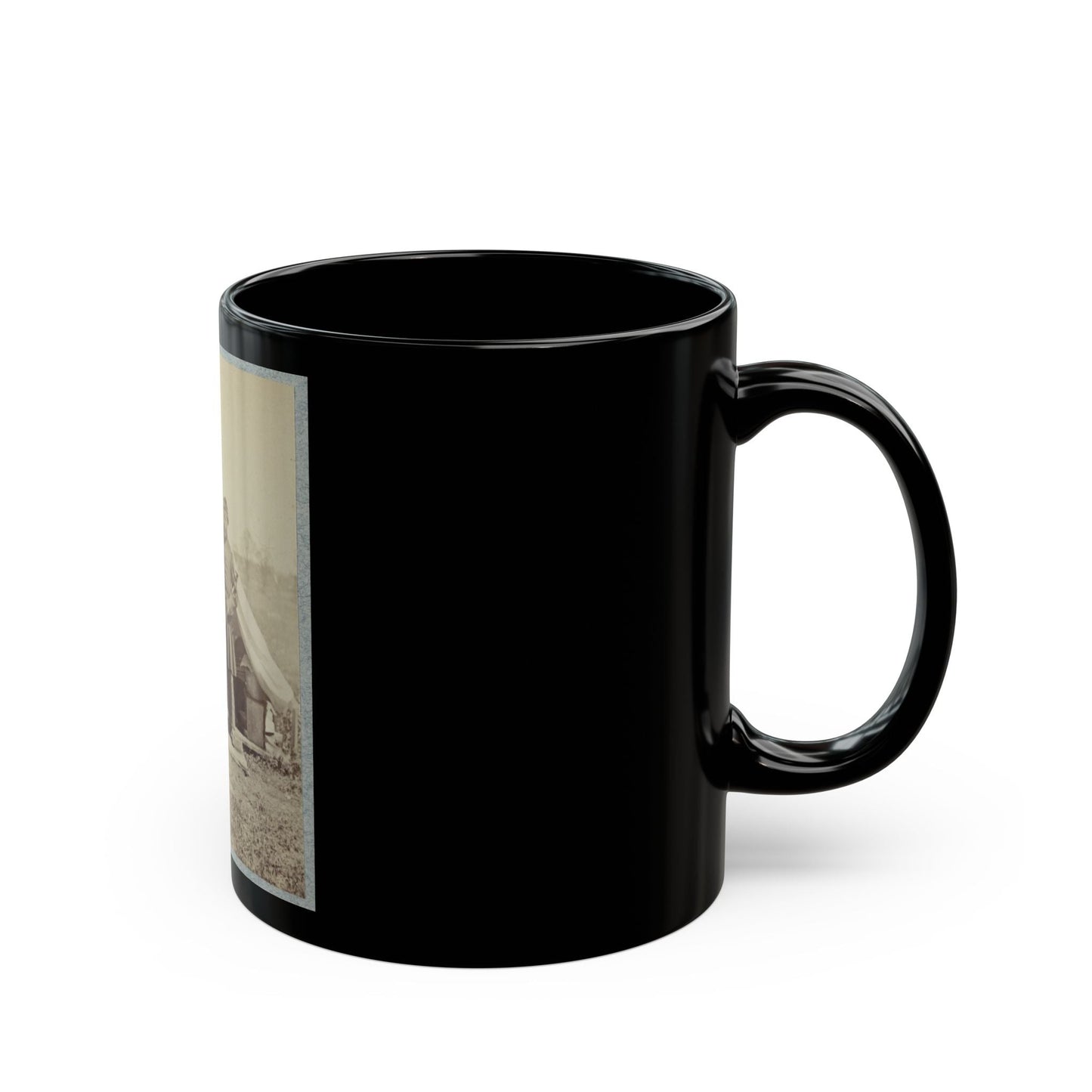 7th New York State Militia, Camp Cameron, D.C., 1861 024 (U.S. Civil War) Black Coffee Mug-The Sticker Space