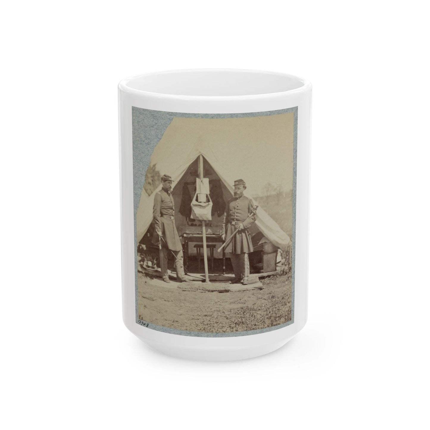 7th New York State Militia, Camp Cameron, D.C., 1861 024 (U.S. Civil War) White Coffee Mug-15oz-The Sticker Space