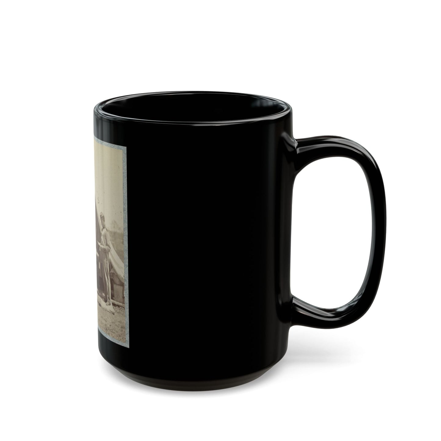 7th New York State Militia, Camp Cameron, D.C., 1861 025 (U.S. Civil War) Black Coffee Mug-The Sticker Space