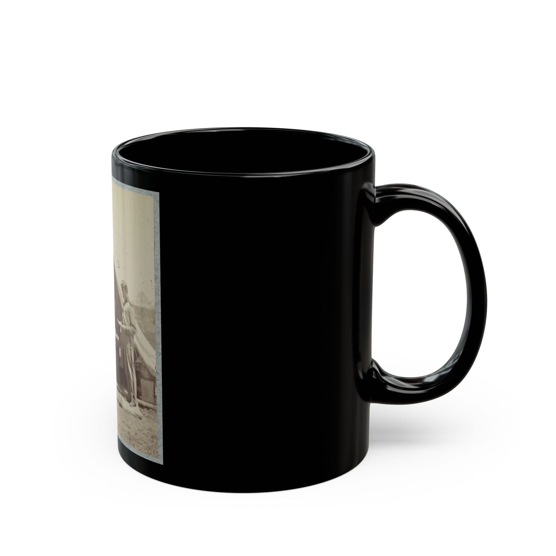 7th New York State Militia, Camp Cameron, D.C., 1861 025 (U.S. Civil War) Black Coffee Mug-The Sticker Space