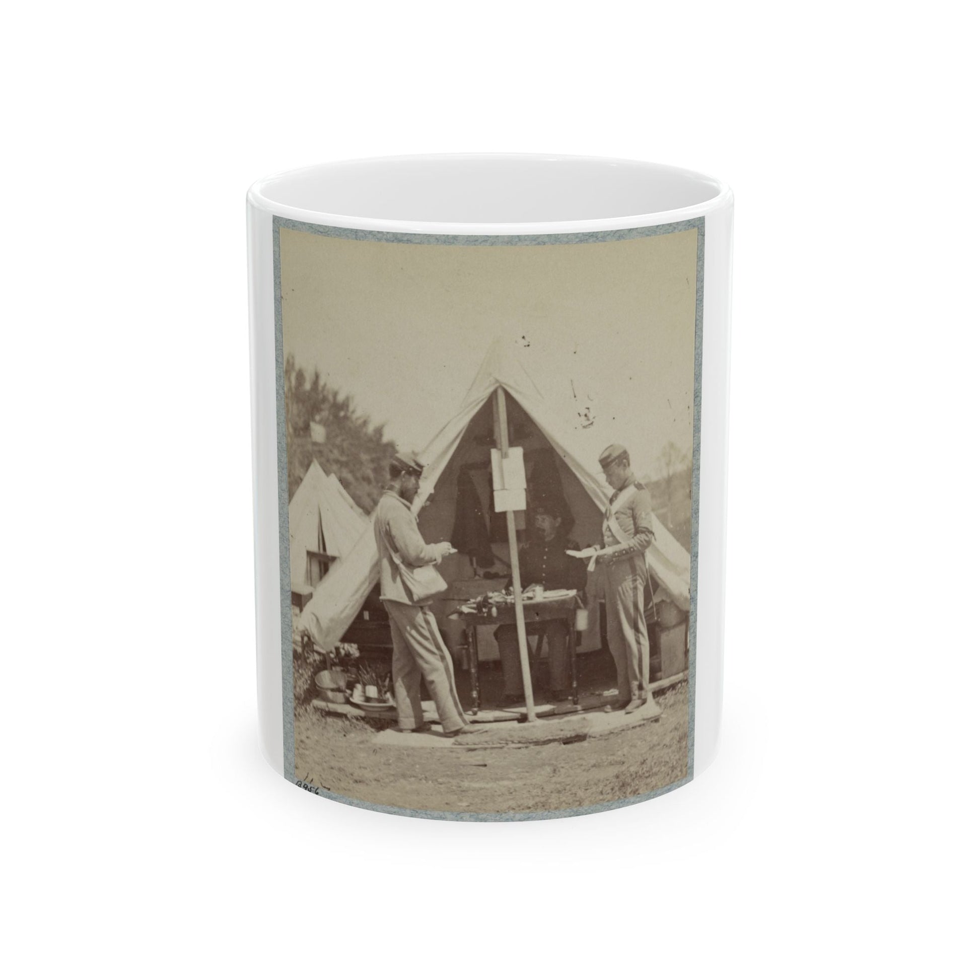 7th New York State Militia, Camp Cameron, D.C., 1861 025 (U.S. Civil War) White Coffee Mug-11oz-The Sticker Space