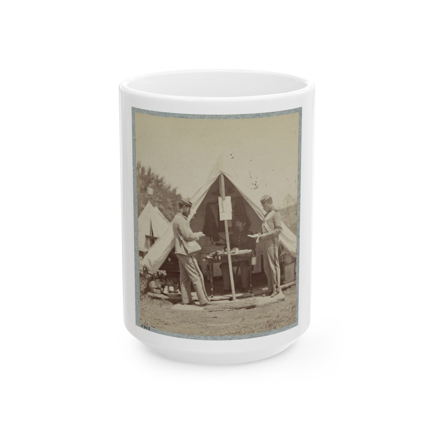 7th New York State Militia, Camp Cameron, D.C., 1861 025 (U.S. Civil War) White Coffee Mug-15oz-The Sticker Space