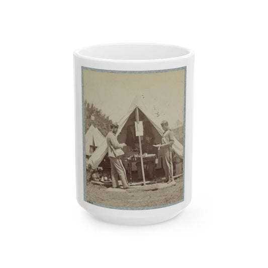 7th New York State Militia, Camp Cameron, D.C., 1861 025 (U.S. Civil War) White Coffee Mug-15oz-The Sticker Space