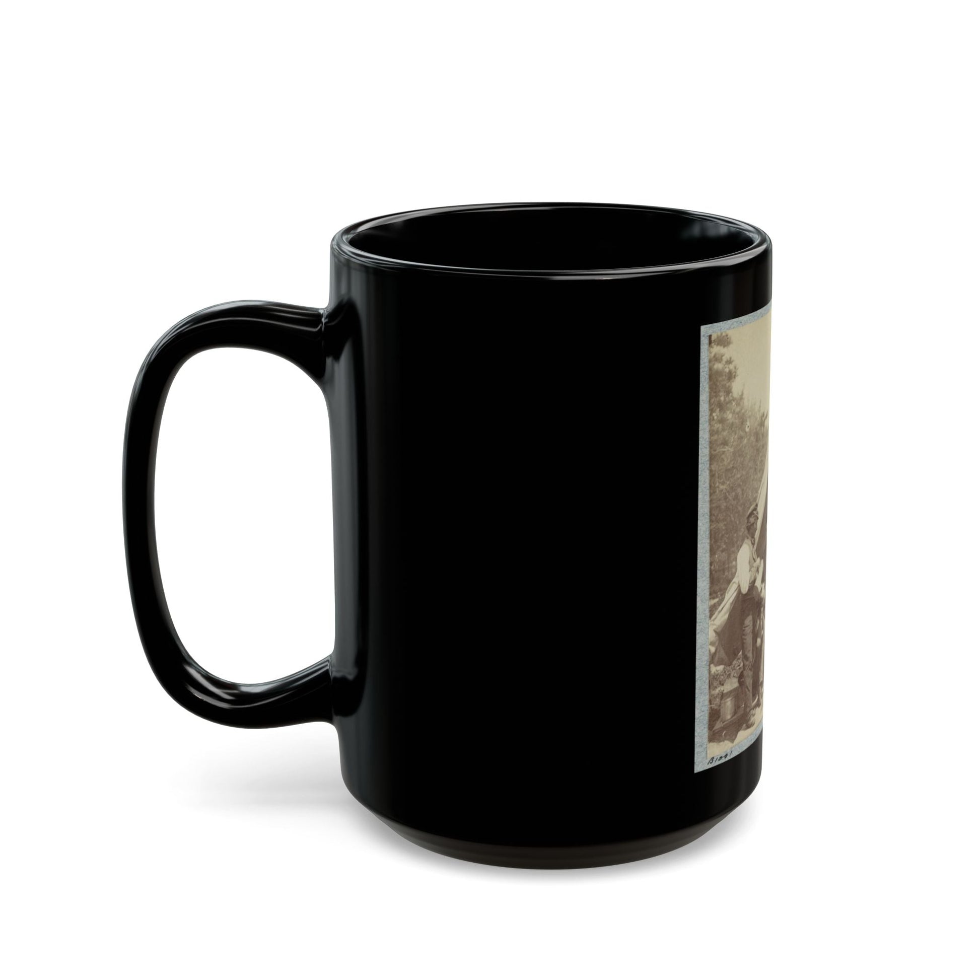 7th New York State Militia, Camp Cameron, D.C., 1861 026 (U.S. Civil War) Black Coffee Mug-The Sticker Space