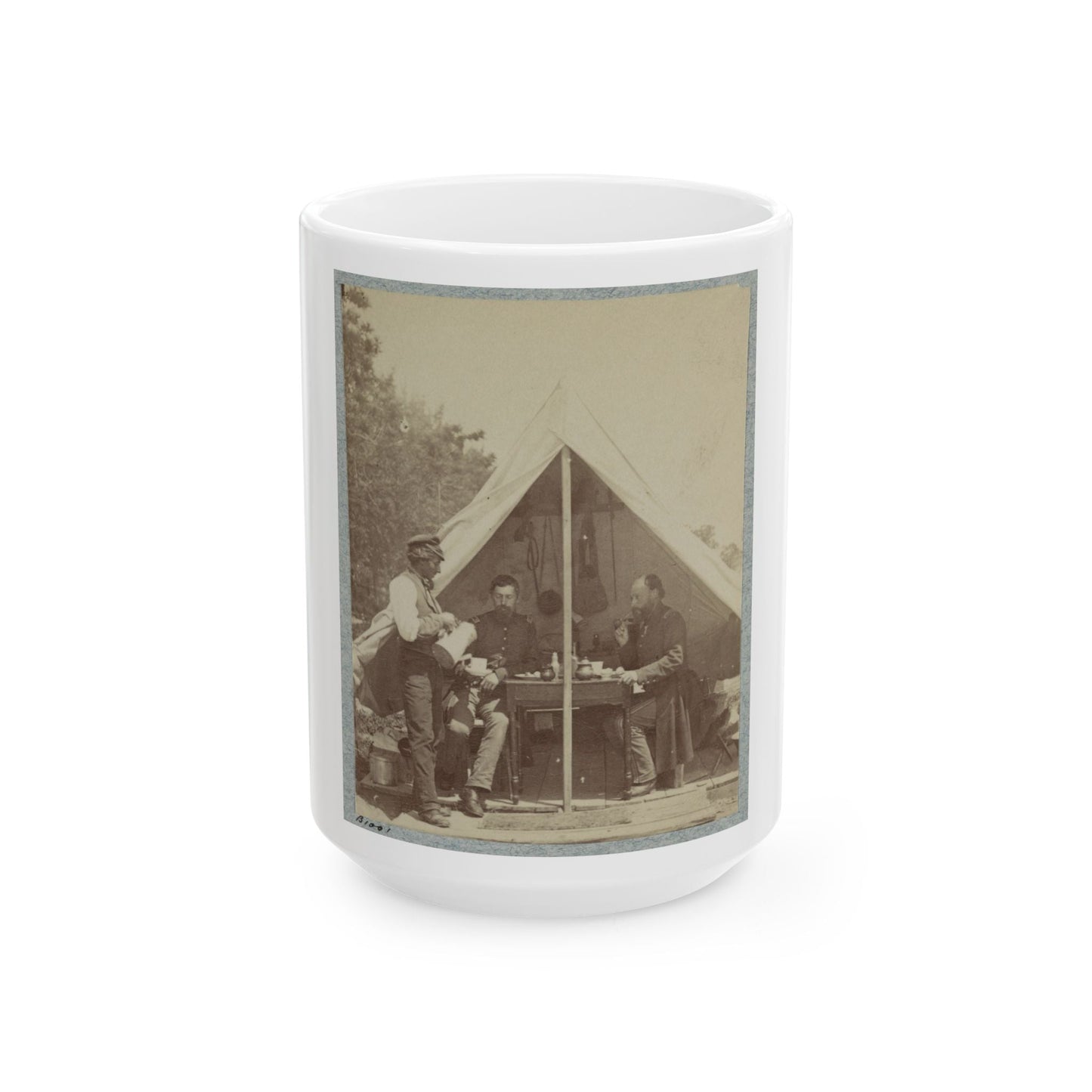 7th New York State Militia, Camp Cameron, D.C., 1861 026 (U.S. Civil War) White Coffee Mug-15oz-The Sticker Space