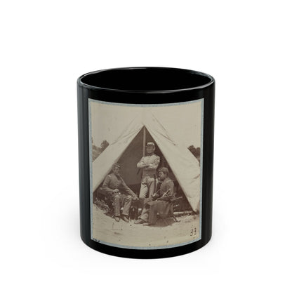 7th New York State Militia, Camp Cameron, D.C., 1861 027 (U.S. Civil War) Black Coffee Mug-11oz-The Sticker Space