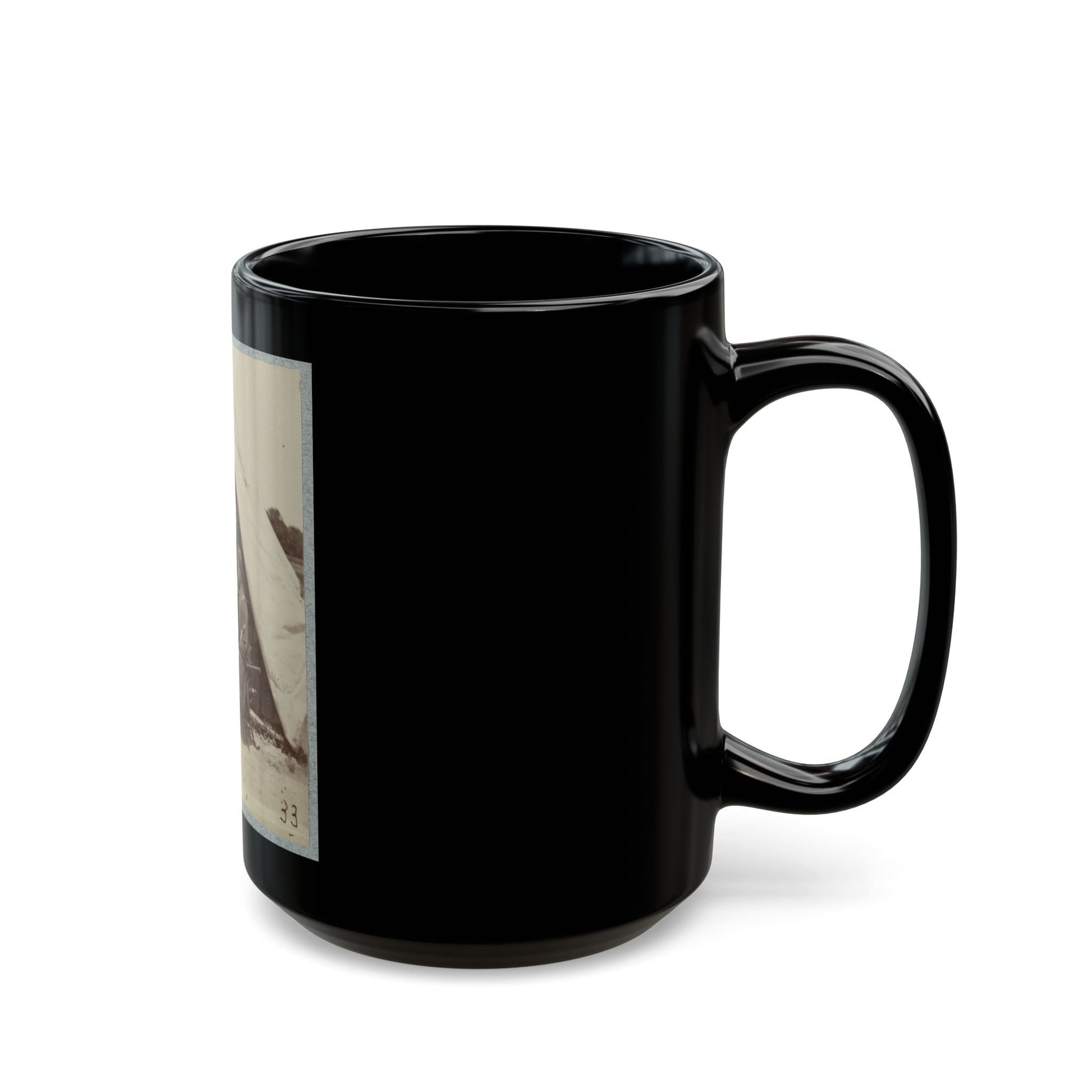 7th New York State Militia, Camp Cameron, D.C., 1861 027 (U.S. Civil War) Black Coffee Mug-The Sticker Space