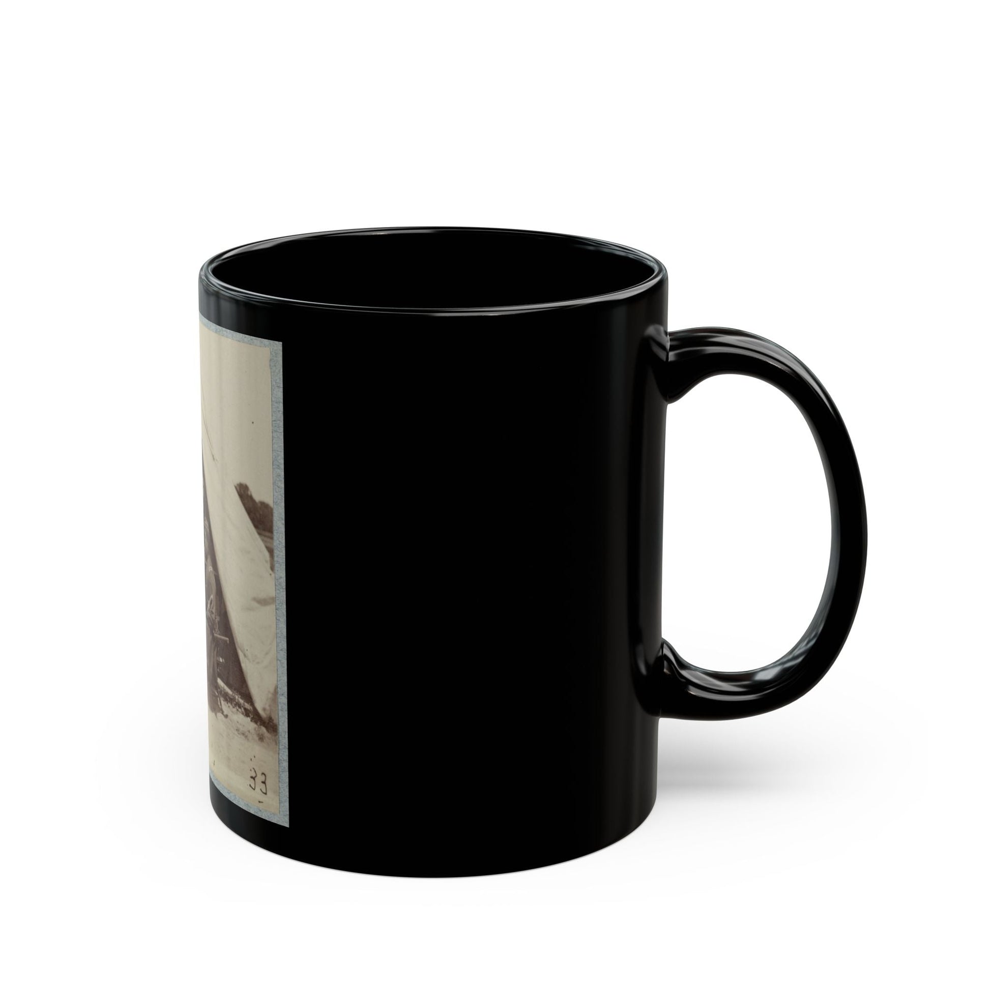 7th New York State Militia, Camp Cameron, D.C., 1861 027 (U.S. Civil War) Black Coffee Mug-The Sticker Space