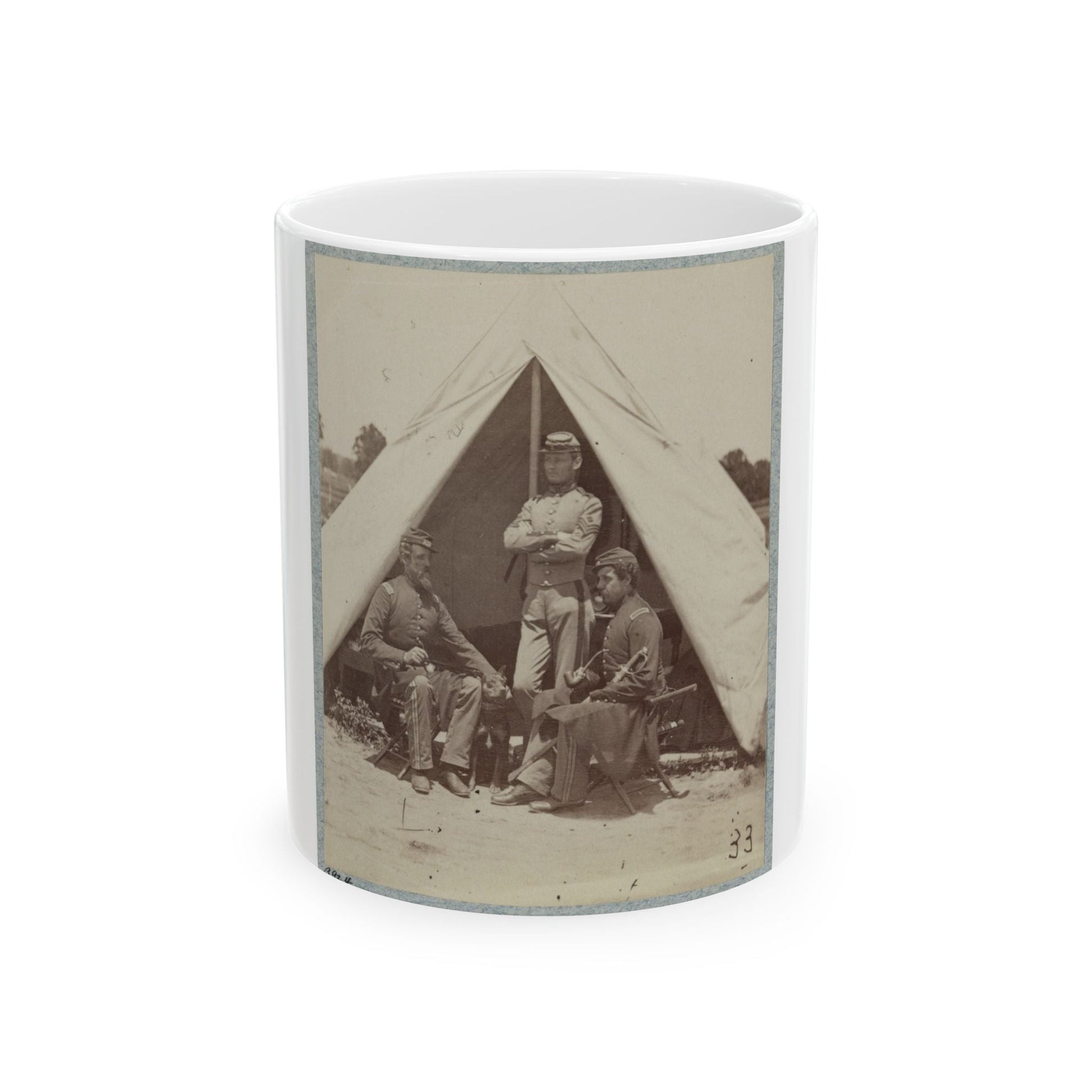 7th New York State Militia, Camp Cameron, D.C., 1861 027 (U.S. Civil War) White Coffee Mug-11oz-The Sticker Space