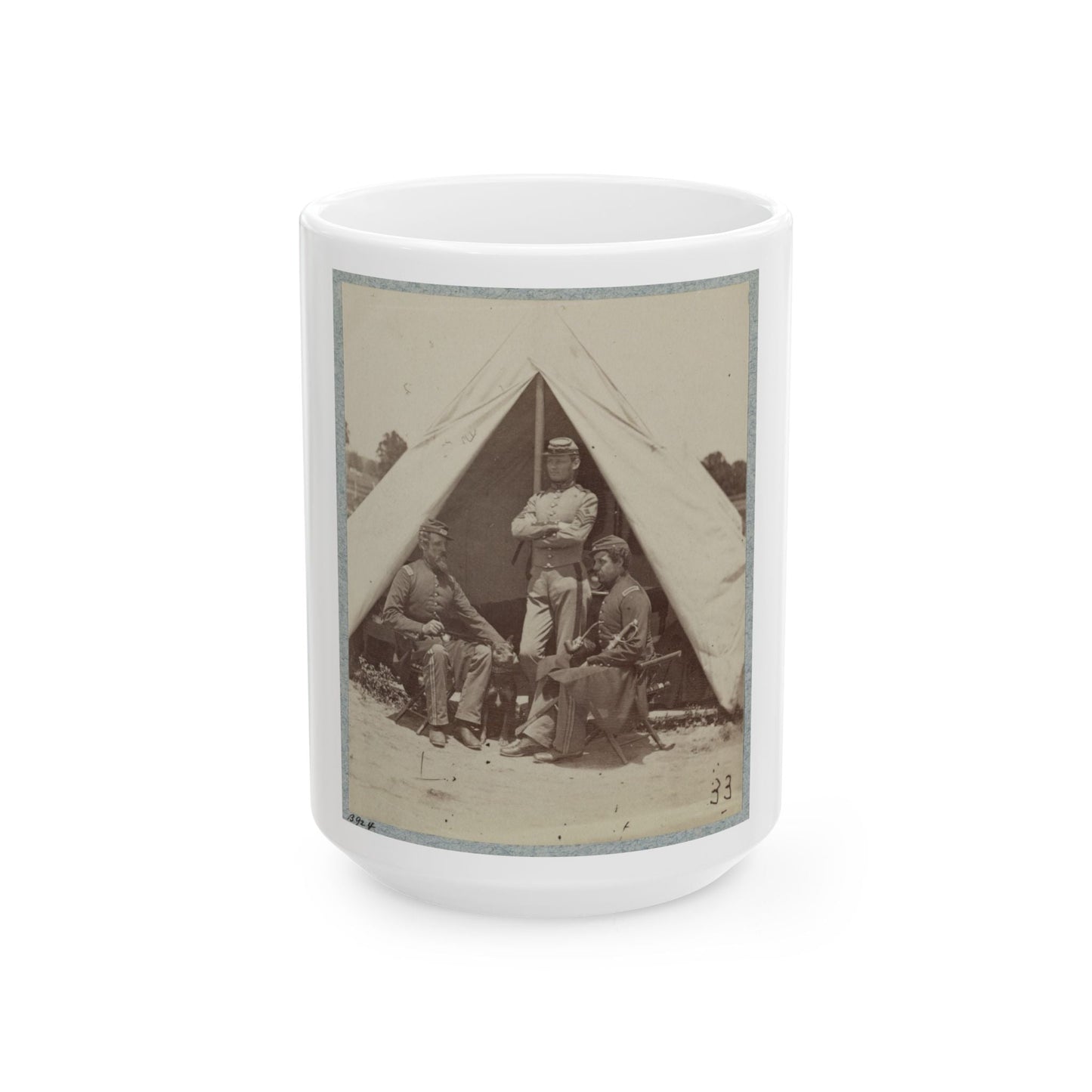 7th New York State Militia, Camp Cameron, D.C., 1861 027 (U.S. Civil War) White Coffee Mug-15oz-The Sticker Space