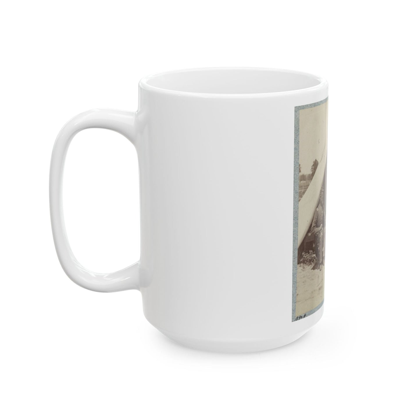 7th New York State Militia, Camp Cameron, D.C., 1861 027 (U.S. Civil War) White Coffee Mug-The Sticker Space