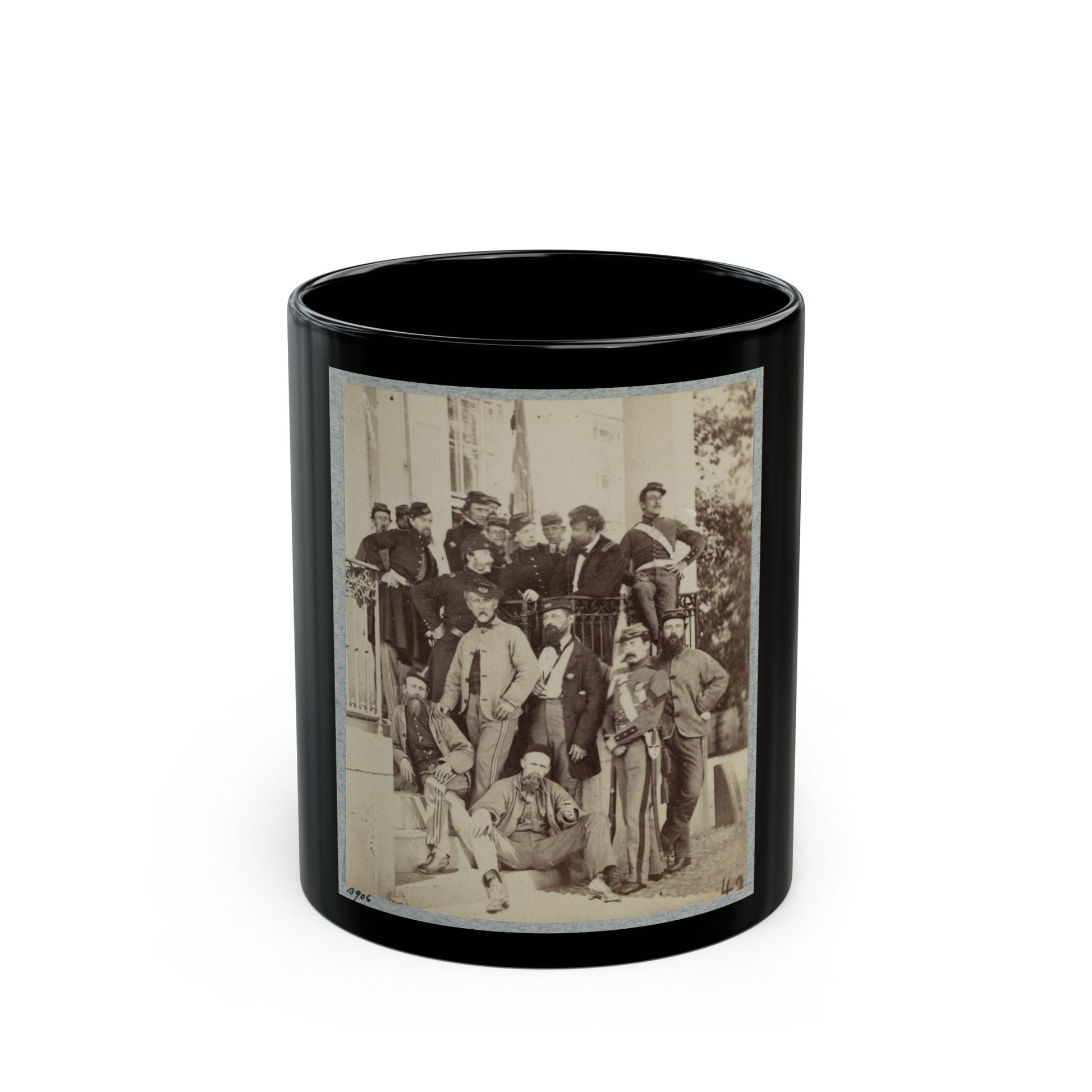 7th New York State Militia, Camp Cameron, D.C., 1861 028 (U.S. Civil War) Black Coffee Mug-11oz-The Sticker Space