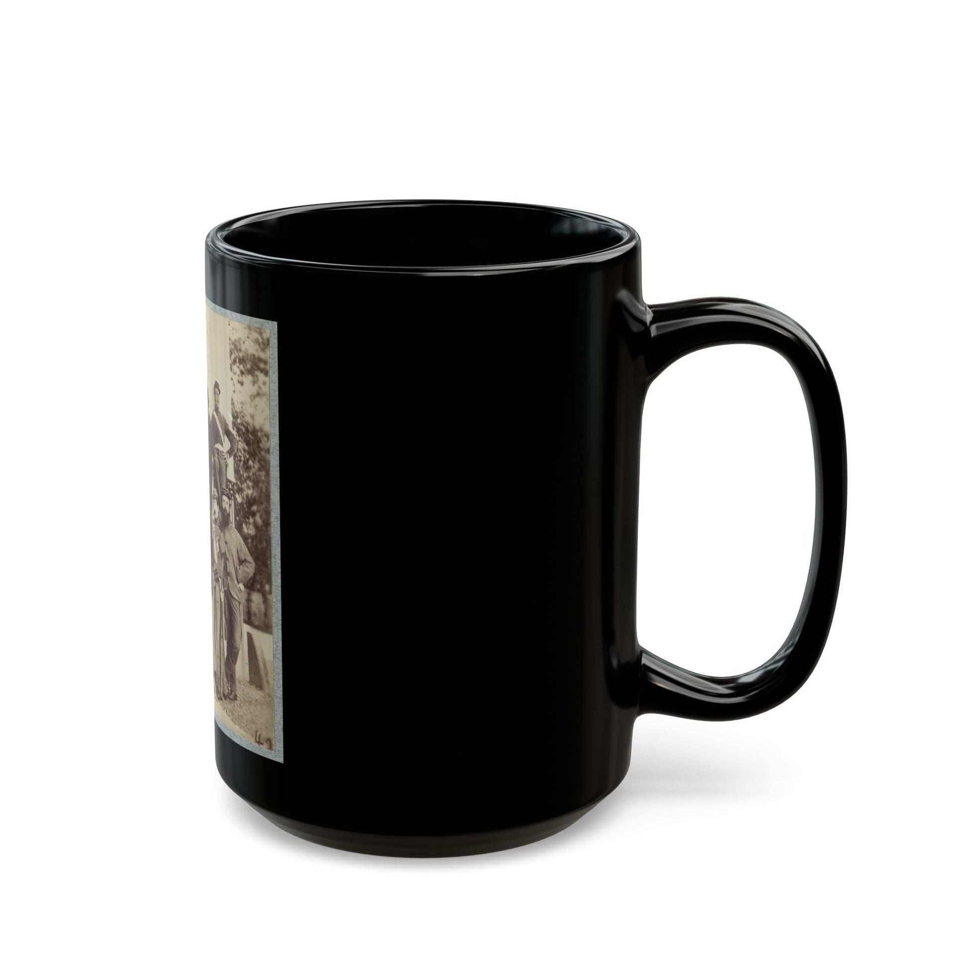 7th New York State Militia, Camp Cameron, D.C., 1861 028 (U.S. Civil War) Black Coffee Mug-The Sticker Space