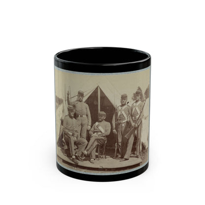 7th New York State Militia, Camp Cameron, D.C., 1861 029 (U.S. Civil War) Black Coffee Mug-11oz-The Sticker Space